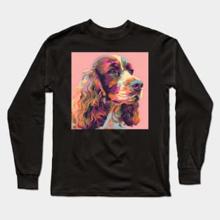 English Cocker Spaniel in 80's Long Sleeve T-Shirt